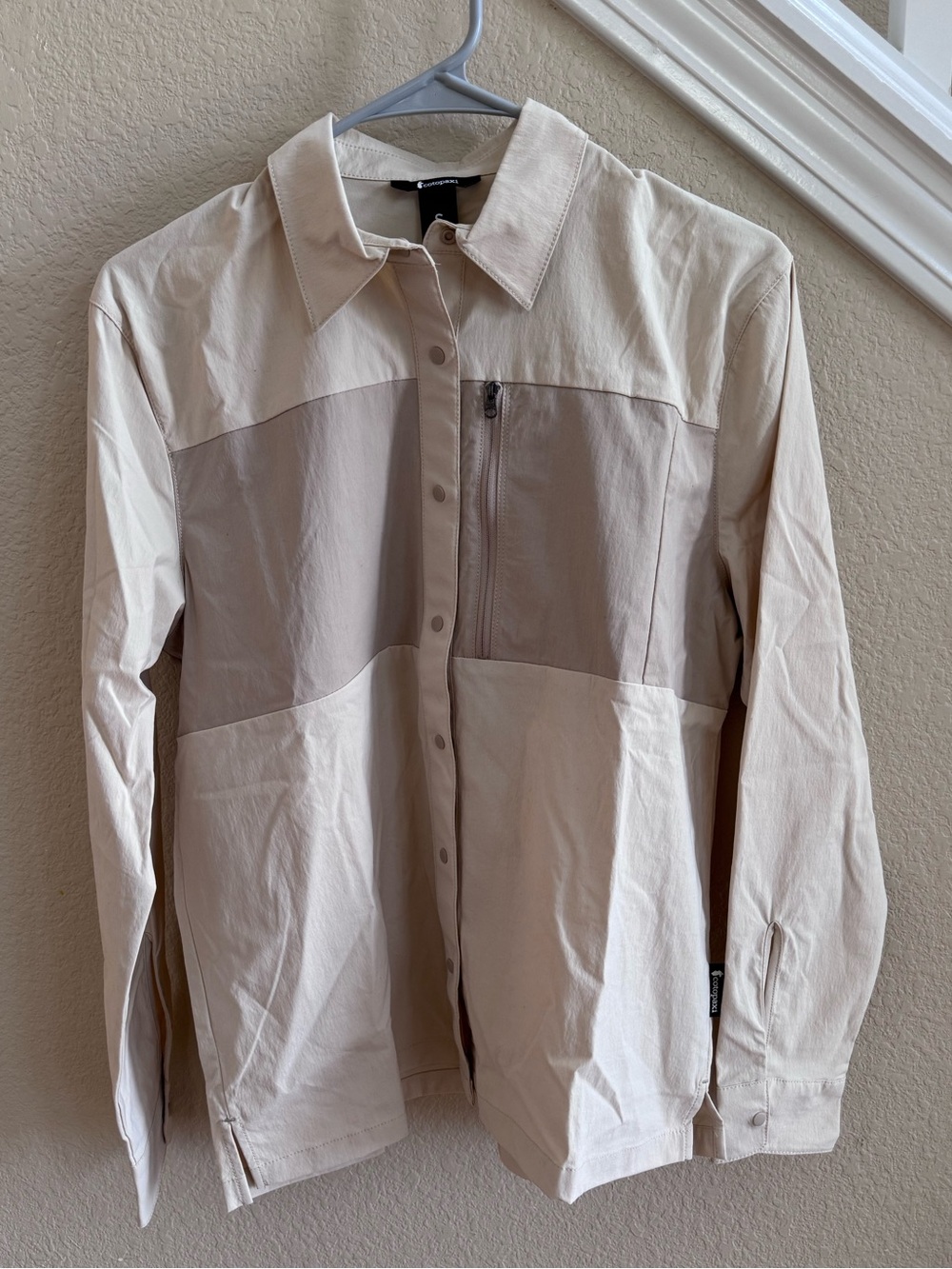 Cotopaxi Long-Sleeve Woven Sun Shirt SAMPLE , women’s S, Cream